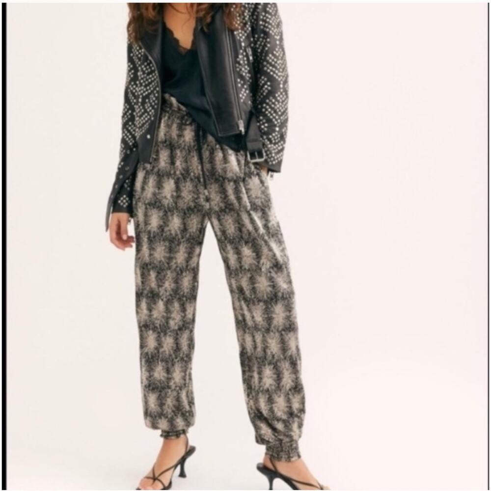 Antik Batik Black Gold Harem Jogger Pants